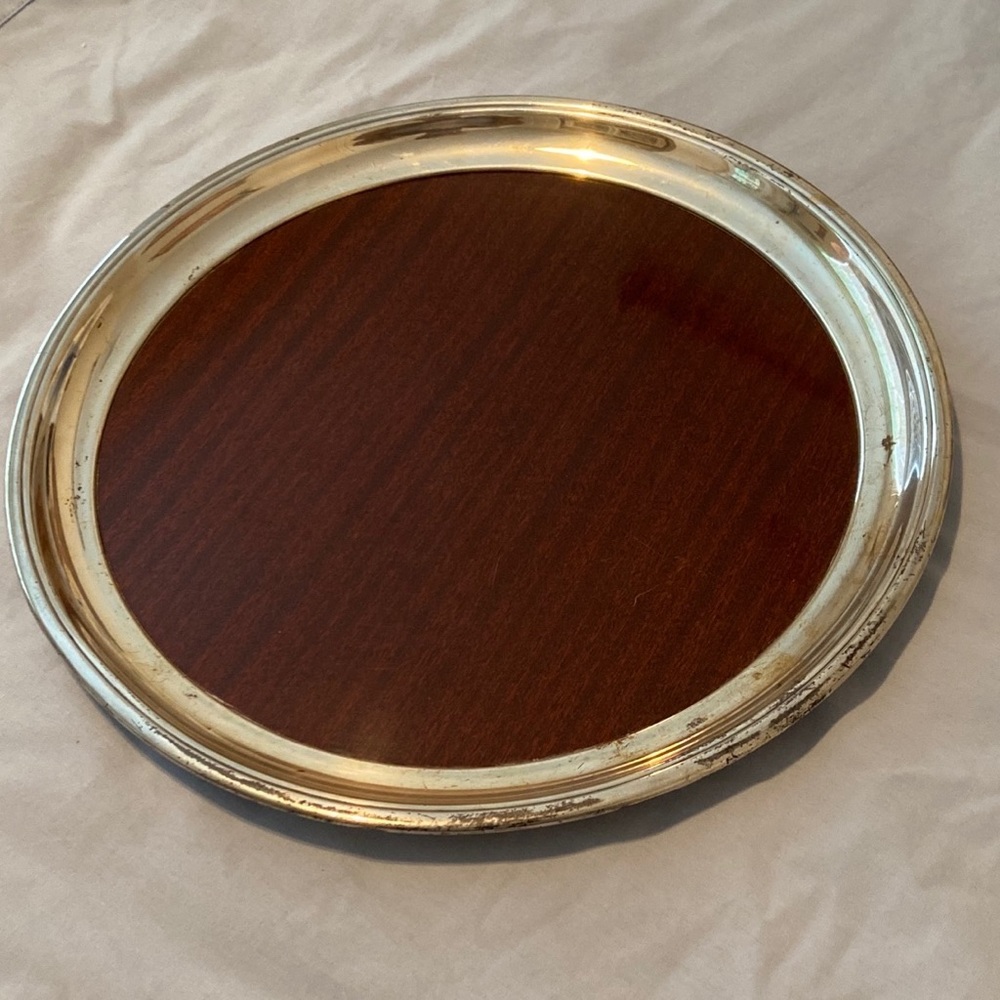 Vintage Round Formica Laminate Serving Tray